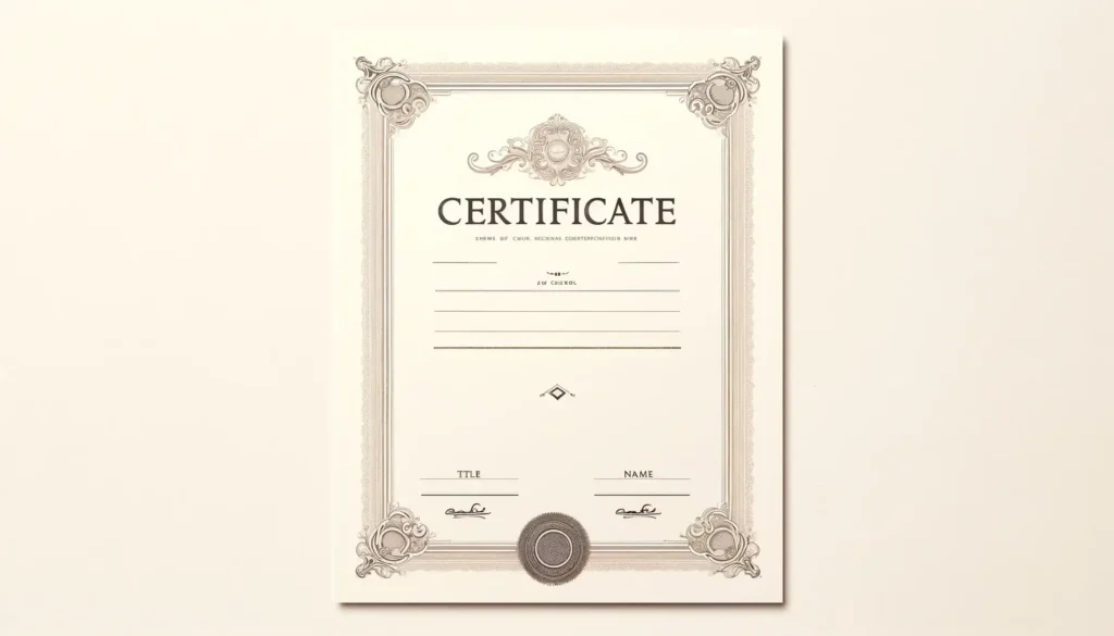 certificate